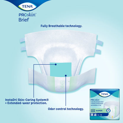 TENA ProSkin™ Super Unisex Adult Incontinence Brief X-Large Disposable Heavy Absorbency (628594_BG)