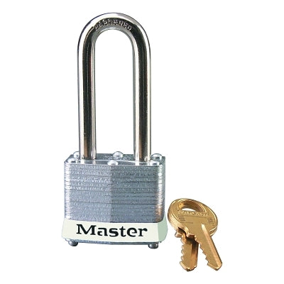 Master Lock Company Laminated Steel Safety Padlocks, 9/32 in D, 2 in L x 5/8 in W, White (470-3LHWHT)