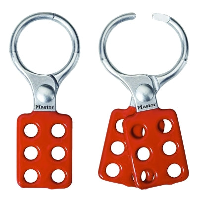 Master Lock Company Safety Series™ Lockout Hasp, 2 in W x 4-7/8 in L, 1-1/2 Jaw dia, Red (470-417)