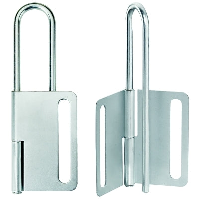 Master Lock Company Safety Series™ Lockout Hasp, 2-3/8 in W x 6-5/8 in L, 1 in Jaw dia, Silver (470-419)