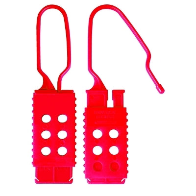 Master Lock Company Safety Series™ Lockout Hasp, 1-5/8 in W x 6-7/8 in L, 1 in to 2-1/2 in Jaw dia, Red (470-428)