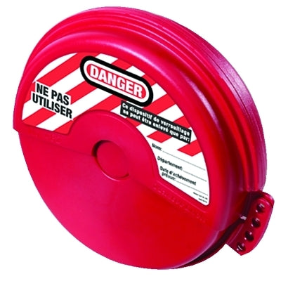 Master Lock Company Rotating Gate Valve Lockout, 4 in to 6-1/2 in dia Handle, Red (470-482)