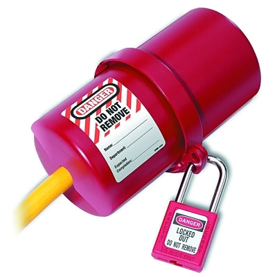 Master Lock Company Safety Series Rotating Electrical Plug Lockouts, 6 in L x 3 in dia. (470-488)