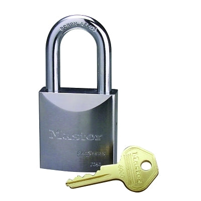 Master Lock Company Pro Series High Security Padlocks-Solid Steel, 3/8" Dia, 1 1/2"LX29/32"W, Silver (470-7050)