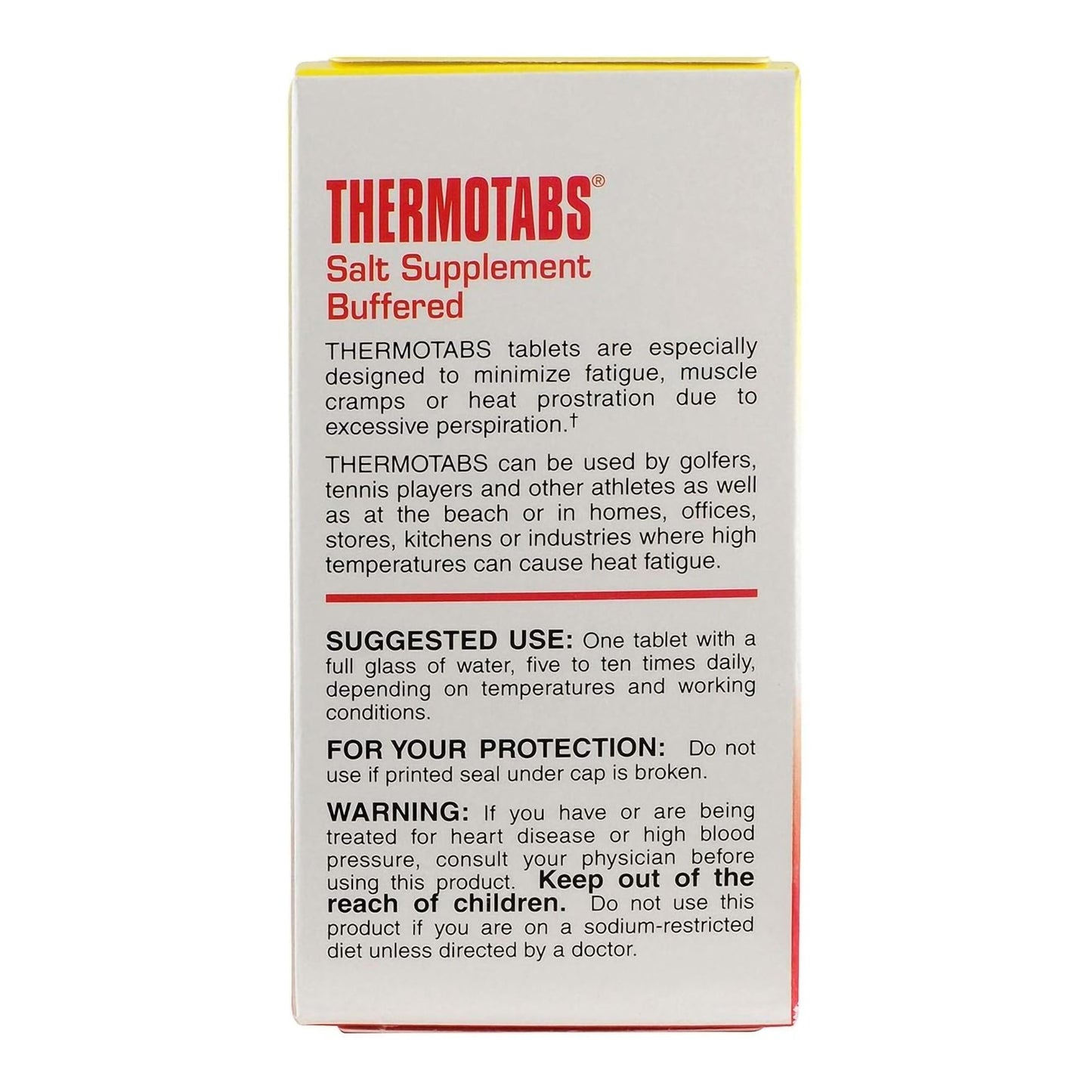 Thermotabs® Sodium Chloride Supplement Tablet 100 per Bottle (830765_BT)