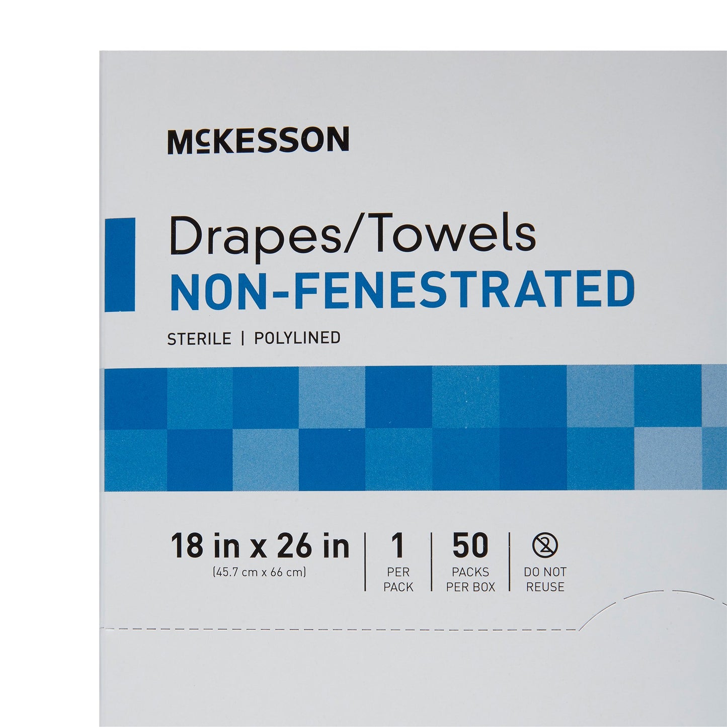 McKesson General Purpose Drape Poly Lined Towel Drape 18 W X 26 L Inch Sterile (68107_CS)
