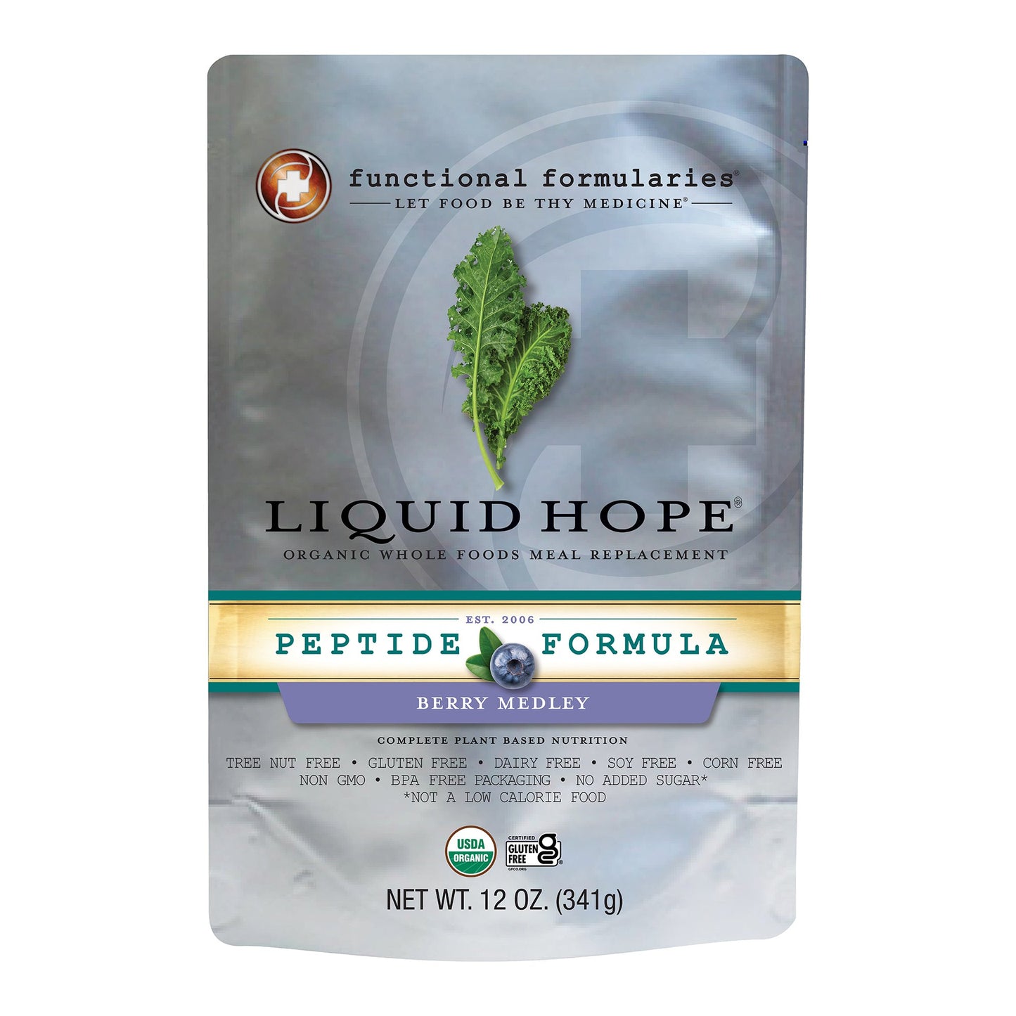Liquid Hope® Peptide Formula Oral Supplement Berry Medley Flavor Liquid 12 oz. Pouch (1227502_CS)
