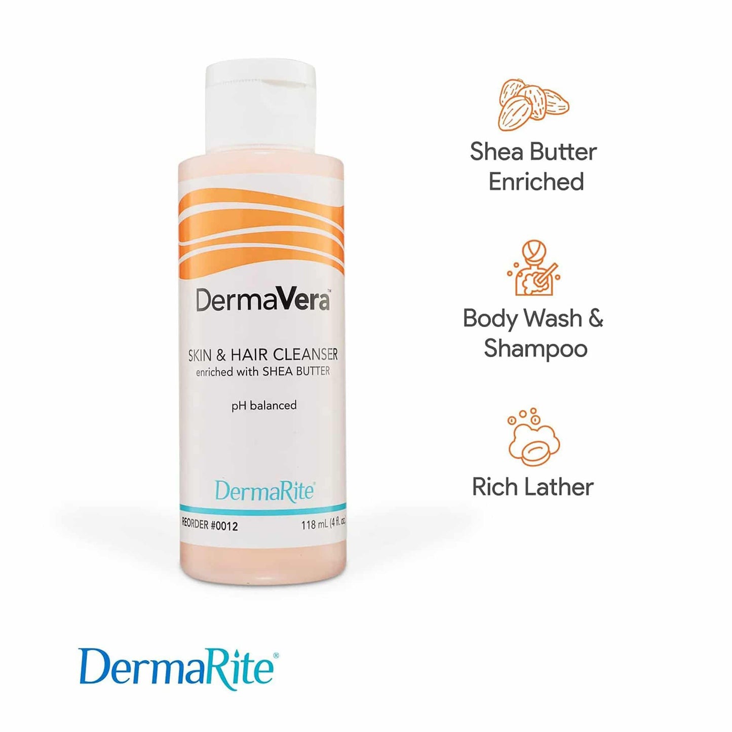 DermaVera® Shampoo and Body Wash 4 oz. Flip Top Bottle Scented (863728_CS)