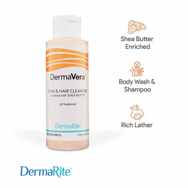DermaVera® Shampoo and Body Wash 4 oz. Flip Top Bottle Scented (863728_CS)