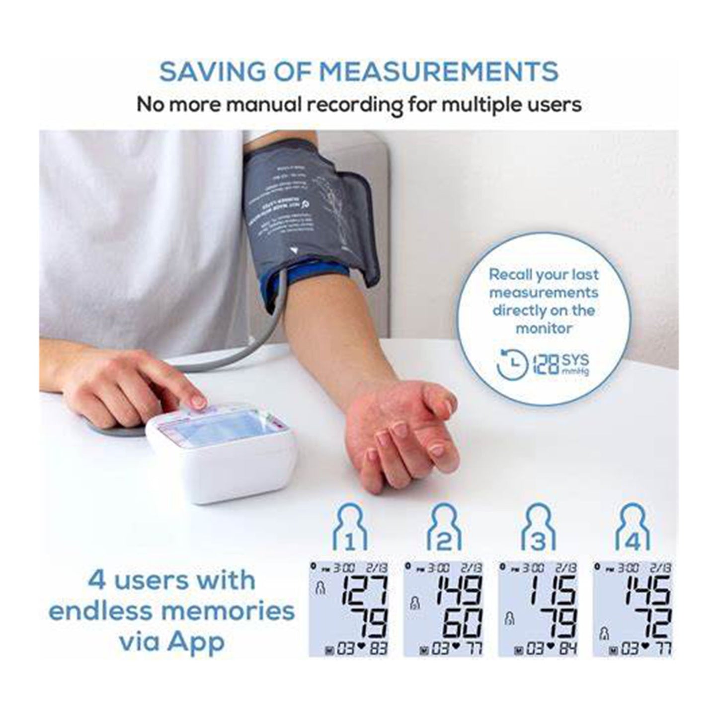 Beurer Home Automatic Digital Blood Pressure Monitor Without Cuff Desk Model (1228239_EA)