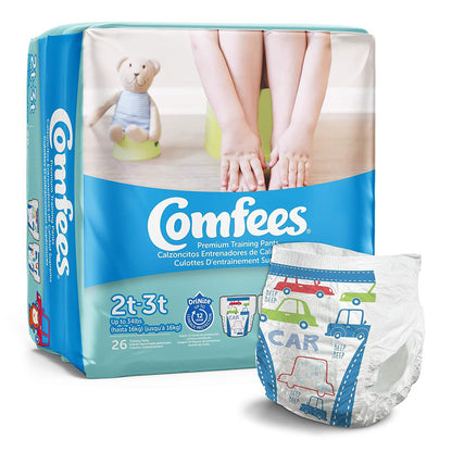 Comfees® Male Toddler Training Pants Pull On with Tear Away Seams Size 2T to 3T Disposable Moderate Absorbency (944455_CS)