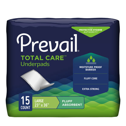 Prevail® Total Care™ Disposable Underpad 23 X 36 Inch Fluff Light Absorbency (1227007_CS)