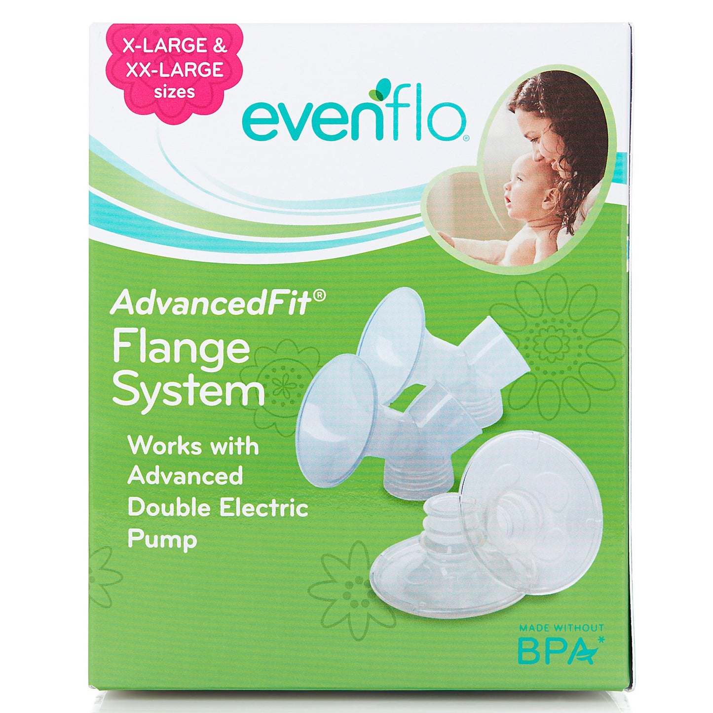 Evenflo AdvancedFit™ Flange System For Evenflo Advanced Double Electric Breast Pump (1041162_EA)