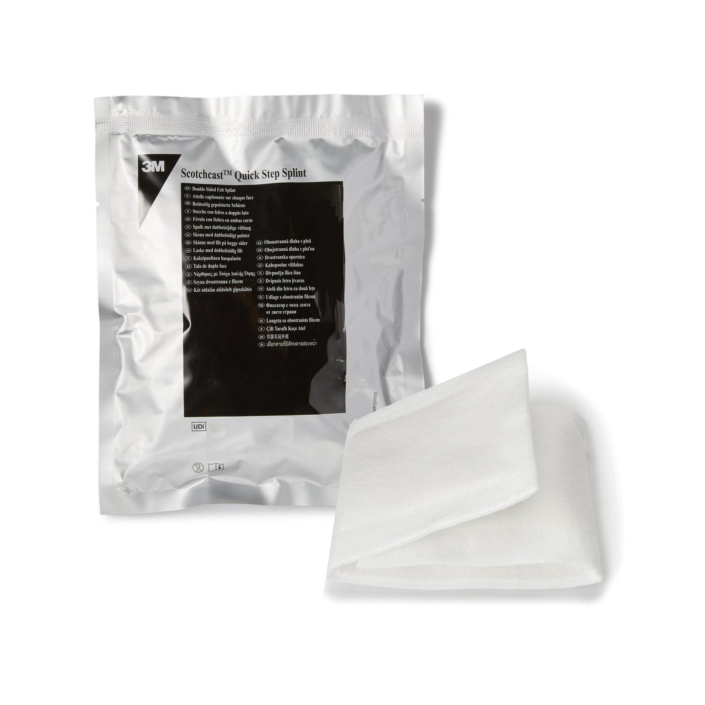 3M™ Scotchcast™ Quick Step Double Sided Felt Padded Precut Splint 4 X 30 Inch Felt / Fiberglass White (1193021_CS)