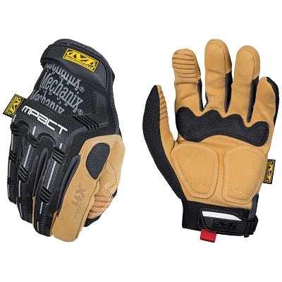 Mechanix Wear Material4X M-PactImpact Gloves, Synthetic Leather, Small, Black/Brown (484-MP4X-75-008)