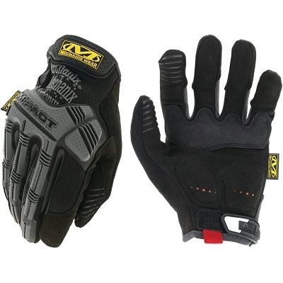 Mechanix Wear M-Pact® Mechanics Gloves, Armortex®/D3O®/EVA Foam/Synthetic Leather/TPR/TrekDry®, Size 8, Black/Gray (484-MPT-58-008)