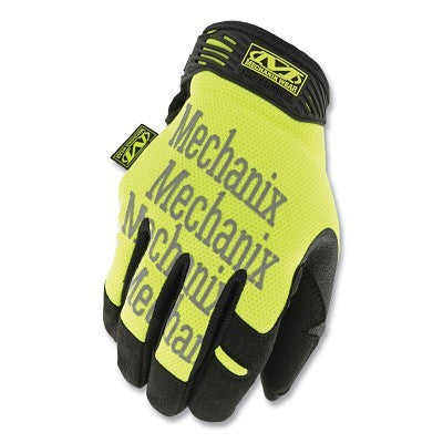 Mechanix Wear The Original® Hi-Viz Gloves, Synthetic Leather/TPR/TrekDry®, Size 9/Medium, Fluorescent Yellow (484-SMG-91-009)