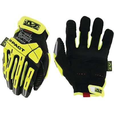Mechanix Wear CR5 M-Pact Cut Resistant Gloves, Large, Hi-Viz Lime Green, Orange, Gray/ Black (484-SMP-C91-010)