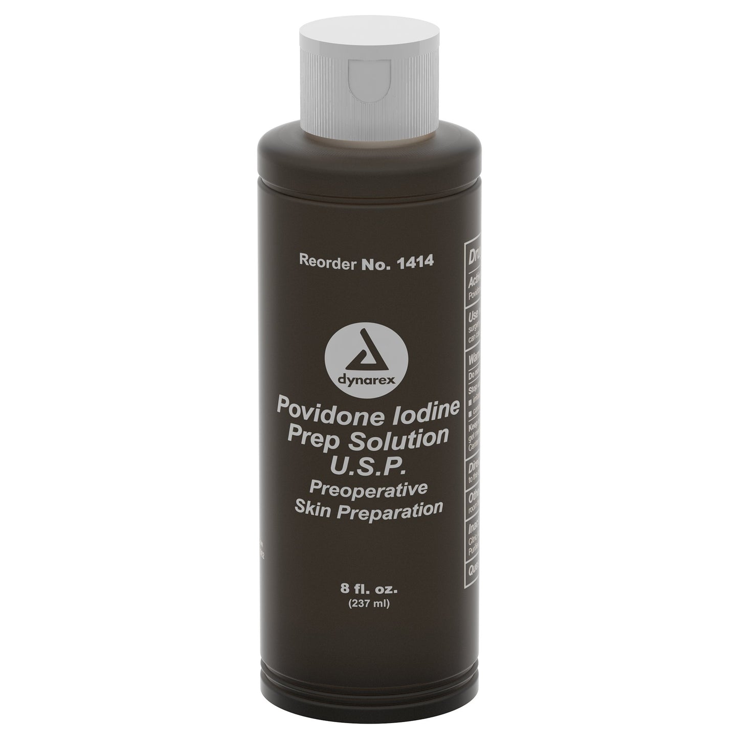 Dynarex Skin Prep Solution 8 oz. Bottle 10% Strength Povidone-Iodine NonSterile (903653_EA)