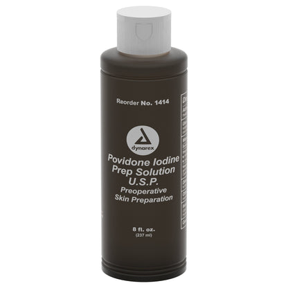 Dynarex Skin Prep Solution 8 oz. Bottle 10% Strength Povidone-Iodine NonSterile (903653_EA)
