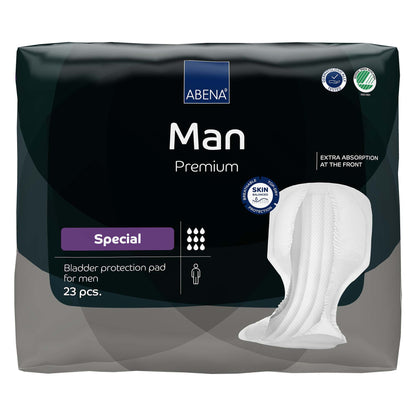 Abena® Premium Man Special Bladder Control Pad 14.5 X 28.7 Inch Heavy Absorbency Fluff / Polymer Core One Size Fits Most (1218244_PK)