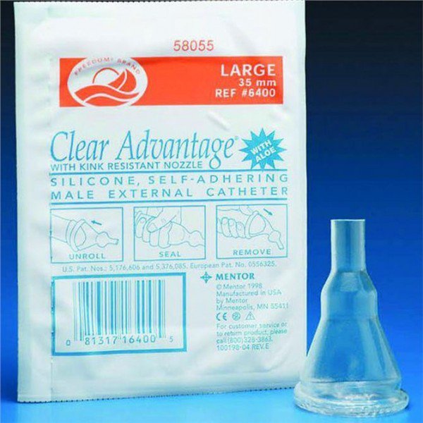 Clear Advantage® Male External Catheter Self-Adhesive Strip Silicone X-Large (205266_CS)
