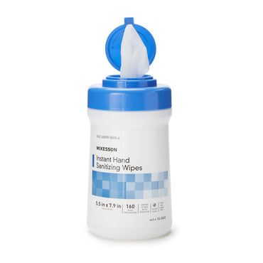 McKesson Hand Sanitizing Wipe 160 Count Ethyl Alcohol Wipe Canister (1179868_CS)