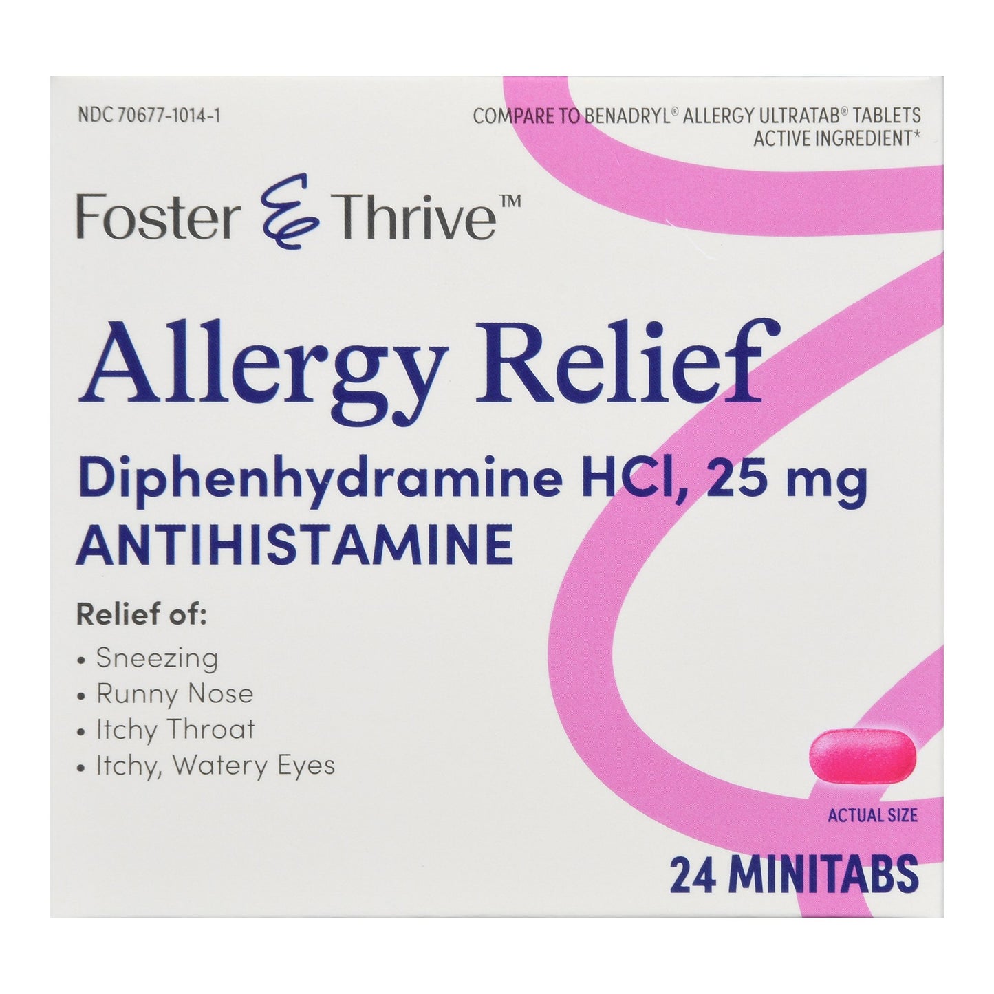Foster & Thrive™ Allergy Relief 25 mg Strength Minitab 24 per Box (1235079_BX)