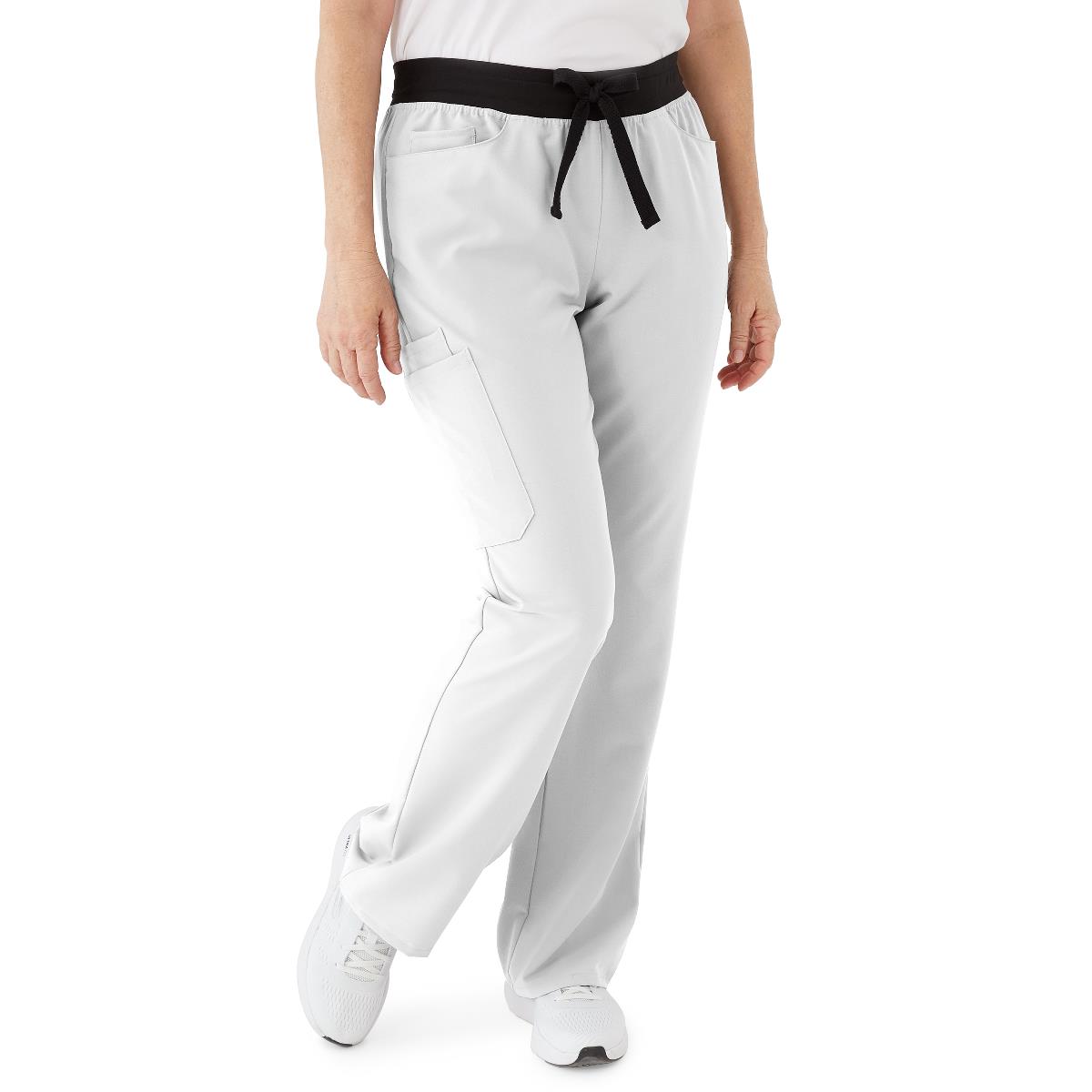 coastal-ave-womens-modern-bootcut-scrub-pants-with-cargo-pockets-white-size-2xs-1-ea-4912whtxxs_1