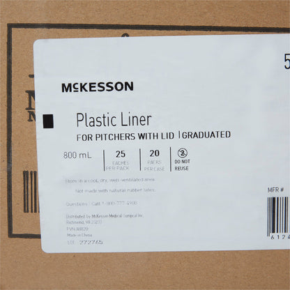 McKesson Pitcher Liner Plastic, Graduated (1028133_CS)