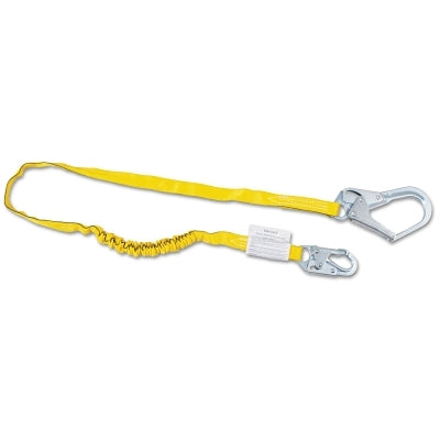 Honeywell Manyard Shock-Absorbing Lanyard, 6 ft, Anchorage Connection, 1 Leg, Yellow (493-219WRS-Z76FTYL)