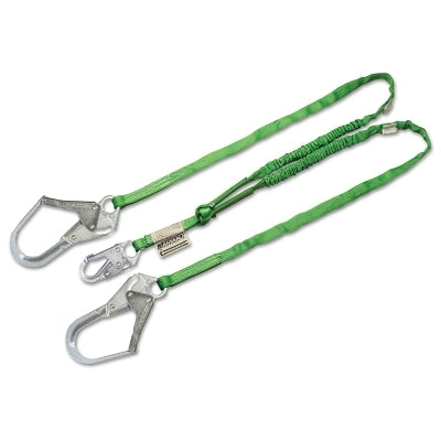 Honeywell Manyard Shock-Absorbing Lanyard, 6 ft, Anchorage Connection, 2 Leg, Green (493-231TWRS-Z76FTGN)