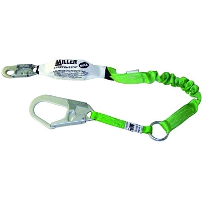Honeywell StretchStop Shock Absorbing Lanyard, 6 ft, Web Rescue Loop, Locking Rebar, 1 Leg (493-940RSS-RL-Z76FTGN)