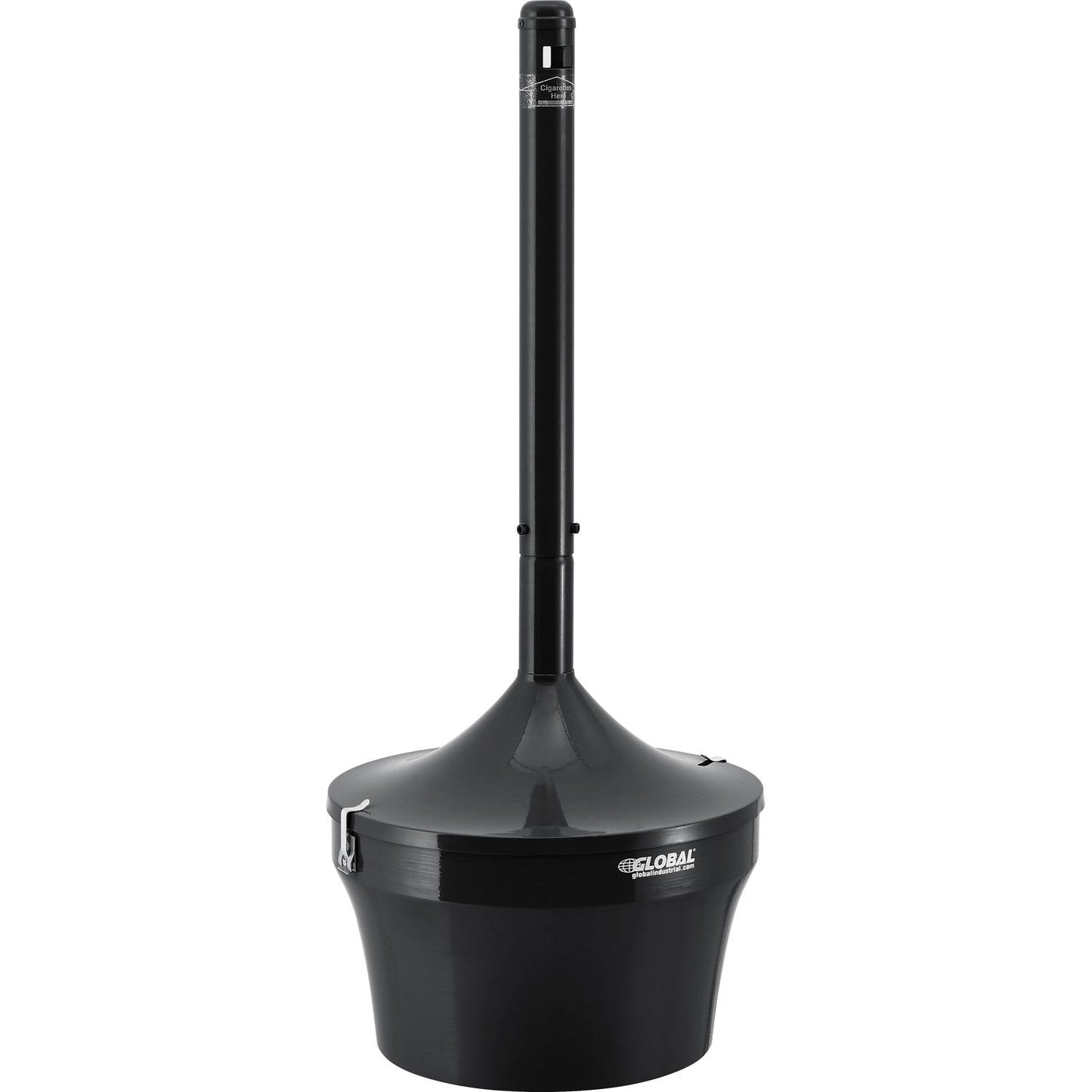 Global Industrial Steel Outdoor Ashtray, 4-1/2 Gallon, Black (WB641447BK)