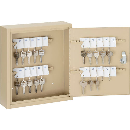 Global Industrial Key Cabinet - 60 Keys, Sand (WB493319)