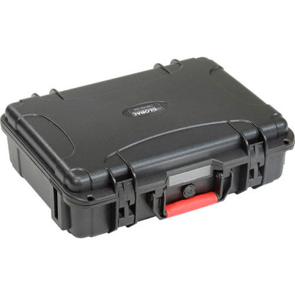 Global Industrial Waterproof Hard Case w/Pinch Tear Foam 14"L x 10-23/32"W x 4-11/64"H, Blk (WB493399)