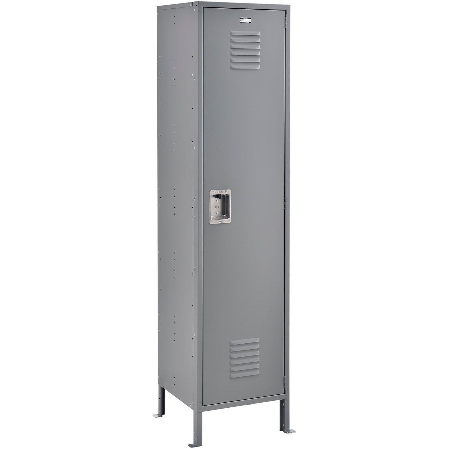 Global Industrial Infinity 1-Tier 1 Door Locker, 18"W x 21"D x 78"H, Gray, Assembled (WB412133)