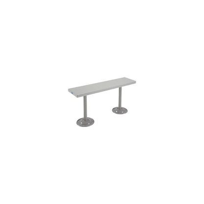Global Industrial Locker Room Bench, Plastic Top with Pedestal Legs, 36"W x 9-1/2"D x 17"H (WB493711)