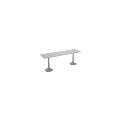 Global Industrial Locker Room Bench, Plastic Top with Pedestal Legs, 48"W x 12"D x 17"H (WB493712)