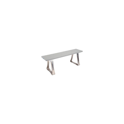 Global Industrial Locker Room Bench, Plastic Top with Trapezoid Legs, 48"W x 12"D x 17"H (WB493714)