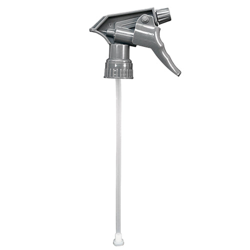 Impact® Chemical Resistant Trigger Sprayer, 1.4 mil, 10 Inch Tube, Gray, 100/Case (IMP4950CT)