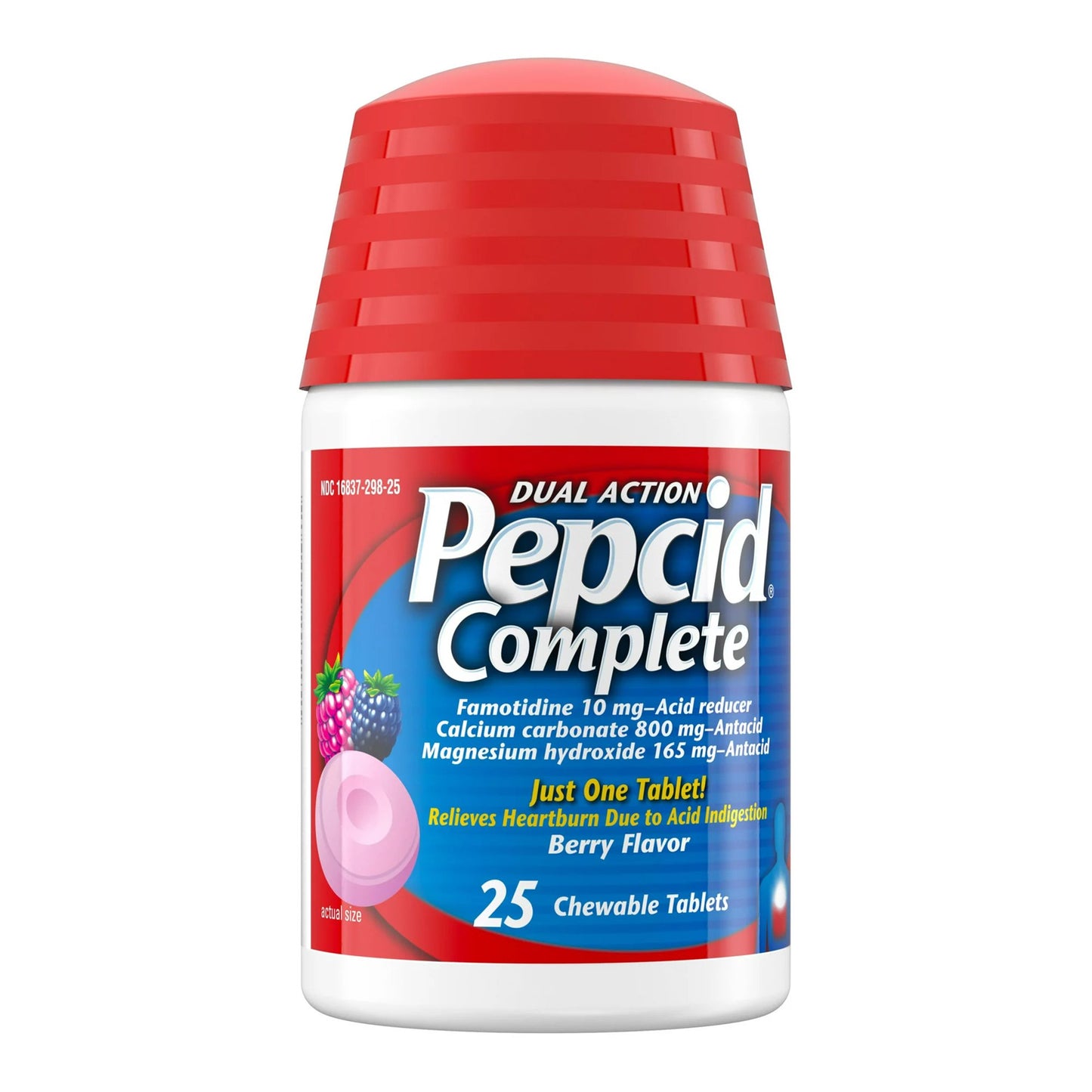 Pepcid® Complete Antacid 800 mg - 165 mg - 10 mg Strength Chewable Tablet 25 per Bottle (1228794_BT)
