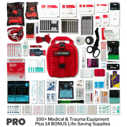 My Medic™ MYFAK Pro First Aid Kit Red Nylon Bag (1207716_EA)