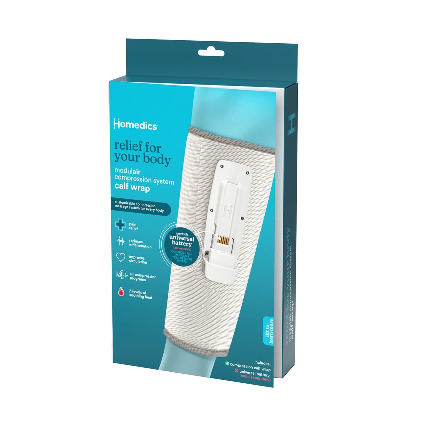 HoMedics® Modulair Compression Wrap Calf Massager with Controller 2.5 X 7.25 X 12.5 Inch (1253806_EA)