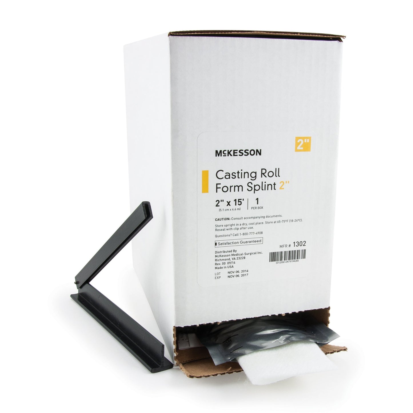 McKesson Padded Splint Roll 2 Inch X 15 Foot Fiberglass White (862506_BX)