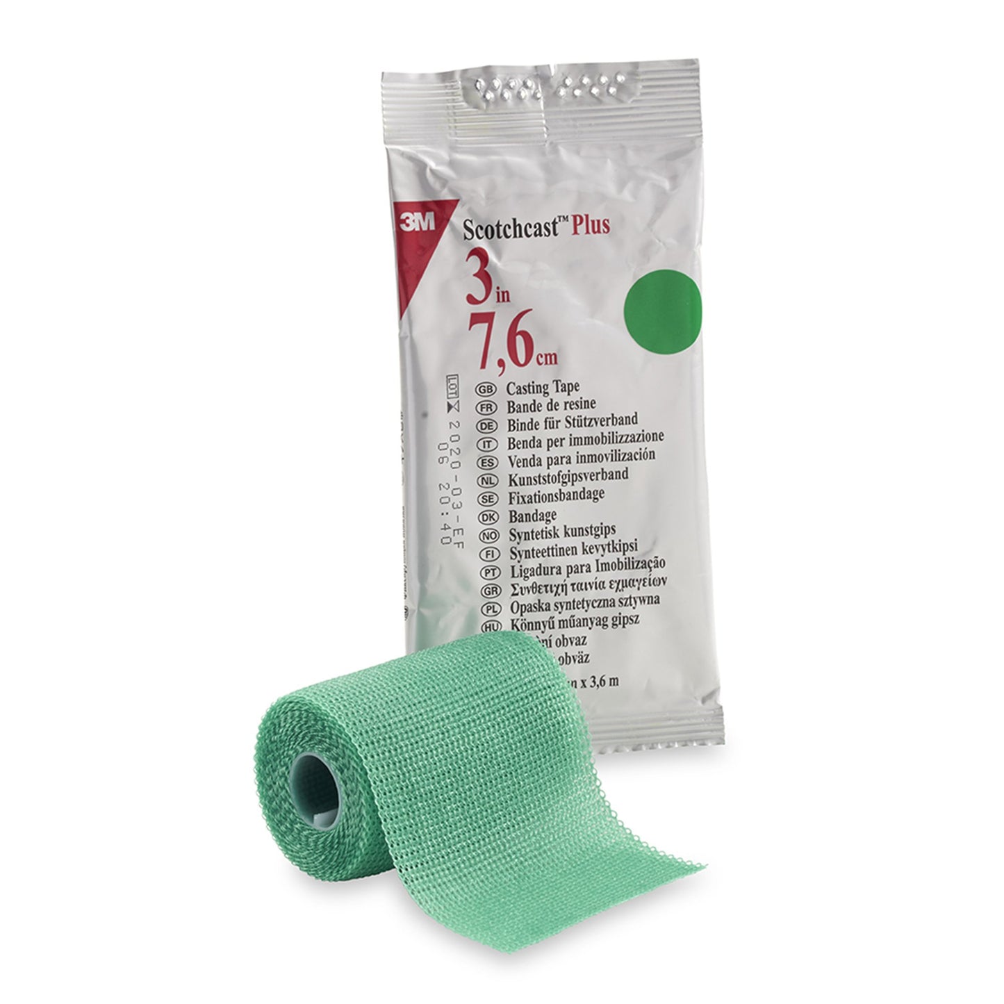 3M™ Scotchcast™ Plus Cast Tape 3 Inch X 12 Foot Fiberglass / Resin Green (201236_CS)