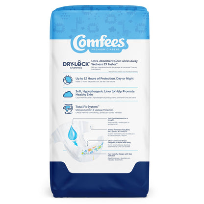 Comfees® Unisex Baby Diaper Size 1 Disposable Moderate Absorbency (907019_CS)