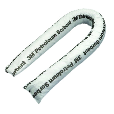 3M Petroleum Sorbent Mini-Boom, Absorbs 1 gal, 4 ft x 3 in (498-T-4)