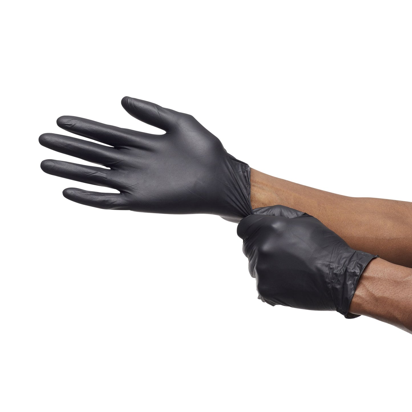 MICROFLEX® MidKnight™ Exam Glove X-Large NonSterile Nitrile Standard Cuff Length Fully Textured Black Fentanyl Tested (667878_BX)