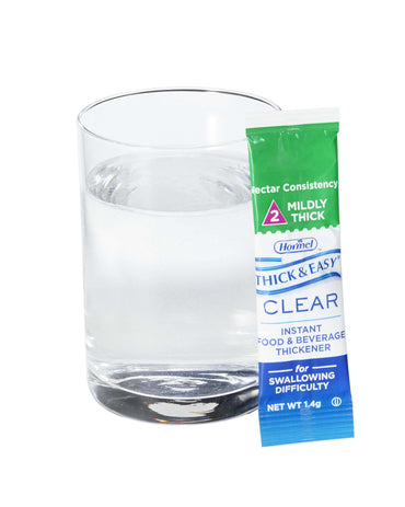 Thick & Easy® Clear Food and Beverage Thickener 1.4 Gram Individual Packet Unflavored Powder IDDSI Level 2 Mildly Thick (902206_CS)